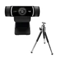 Logitech C922 Pro Stream Webcam, HD 1080p/30fps or HD 720p/60fps Hyperfast Streaming, Stereo Audio, HD light correction, Autofocus, For YouTube, Twitch, XSplit, PC/Mac/Laptop/Macbook/Tablet - Black.