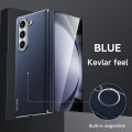 【Clearance】 For Galaxy Z Fold6/5/4 Case Built-In Magnetic Hinge Protective Back Cover, Fold6 Fold5 Fold4 Casing "- Blue.