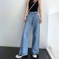 ladies High waisted Wide Leg Jeans.