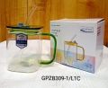 Clear 490ml Square Glass Cup with Colorful Handle, Acrylic Lid & Straw - Borosilicate Glass Milk Juice Tumbler Coffee Mug - Microwave Safe, Scratch Resistant - 1PCS..