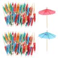 100 Pcs Hand Decor Drink Parasols Cupcake Ornament Cocktail Umbrellas Hawaii Ornament Cocktail Parasols Ice Cream Umbrella Sign. 