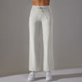 Wide Leg Pants With Pockets Women's Loose Yoga High Waist Legging Drawstring Outdoor Casual Jogging Gym Sports Flare Pants. 
