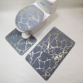 New bronzing carpet bathroom toilet three-piece set PV velvet floor mat thickened and absorbent one piece on behalf of the hair. 