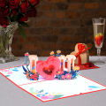 1PC 3D Creative Valentine's Day Greeting Card I LOVE YOU Card Wedding Luxury 3D Love Pop Up Paper Greeting Cards With Envelope. 