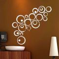 24Pcs DIY 3D Circle Mirror Wall Sticker Crystal Mural Decal Home Decor. 