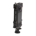 For Insta 360 X3 Metal Protective Cage Panoramic Action Camera Case with Cold Shoe Mount for Insta 360 X3 Accessories. 
