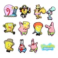 SpongeBob SquarePants 1pcs Jibbitz cute Crocs cartoon anime shoe charms DIY decorate Slippers Accessories PVC Kids X-mas Gifts apply to Wristband Backpack. 