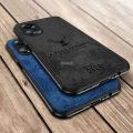 Quiberk for OPPO A58 4G Case Fabric Deer Cloth Vintage Shockproof Protective Phone Back Cover.