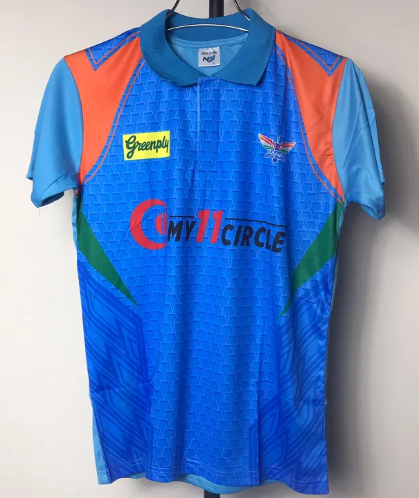IPL%20Lucknow%20Super%20Giants%20Jersey%202022%20Short%20Sleeves%20With%20Collar%20IPL%20LSG%20Jersey%20-%20Image%202