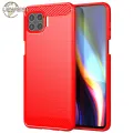 Leweisi Carbon Fiber Bumper Phone Case For Motorola Moto G 5G Plus / Moto One 5G Back Cover Coque Shockproof Protective. 