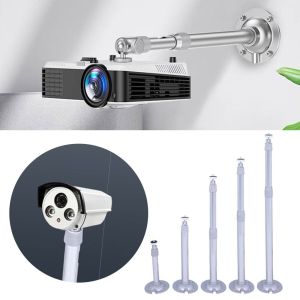 Bilashmart 【Limited Stock Available】 Projector Holder Stand Aluminum Alloy Camera Long Bracket 20cm 30cm 20-40cm 30-60cm 40-80cm Extension Monitoring Pole Universal Scalable Wall Mounted Stand