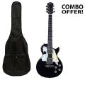 Combo of Epiphone Les Paul Standard Electric Guitar and Gig Bag Case Backpack - Black. 