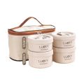 Lunch Box Portable Insulated Lunch Container Set with Spoon Chopsticks+Storage Bag Stackable Bento Stainless Steel Reusable. 