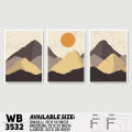 Landscape Horizon Art (Set of 3) Wall Canvas Art For Wall Decoration Canvas Painting For Wall - WB3532 - Handy Commodity.