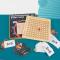 Wooden Multiplication Board Educational Multiplication Game Board For Learning.