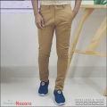 Slim-Fit Chino Gabardine Pants - Khaki. 