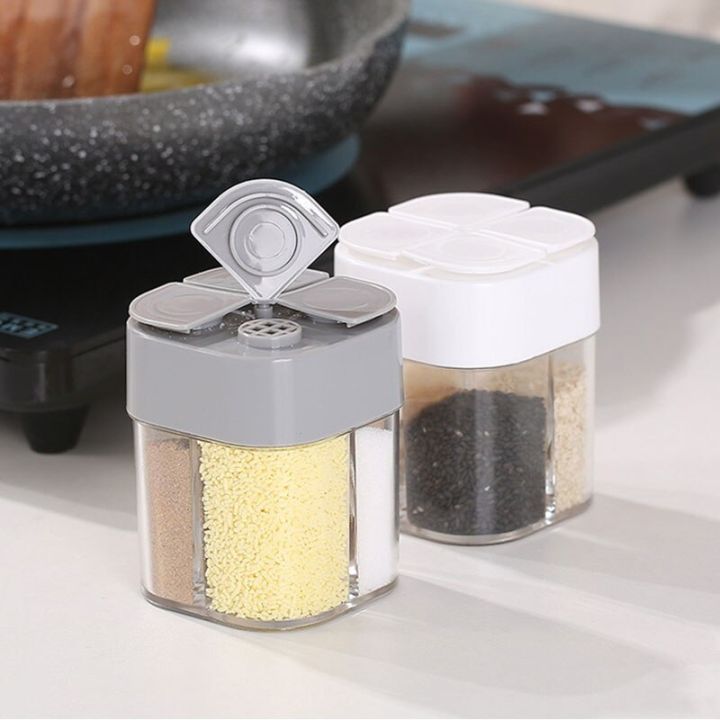 Travel Camping Spice Kit Seasoning Spice Shaker 1PC 4 In 1 Plastic Dispenser Camping Spice Containers