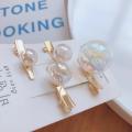 6PCS Creative Korean Bubble Hairpins For Woman Transparent Soap Bubble Hair Clips Pretty Alloy Spring Clips Hair Decoration. 