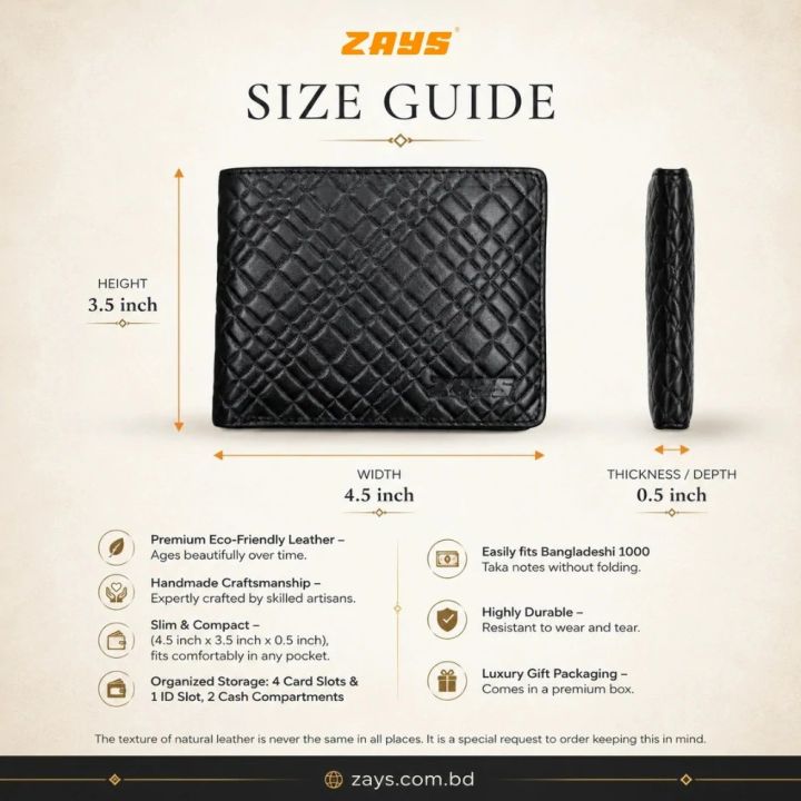 Zays%20Premium%20Eco-Friendly%20Leather%20Bifold%20Wallet%20for%20Men,%20Handmade%20Slim%20Compact%20Wallet%204.5%20x%203.5%20x%200.5%20Inch,%204%20Card%20Slots,%201%20ID%20Slot,%202%20Cash%20Compartments,%20Fits%201000%20Taka%20Note,%20Luxury%20Box%20-%20Image%206