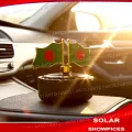 Bangladesh Flag Solar System Car Premium Dashboard Showpiece with Perfume.