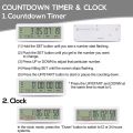 FORIDE 2X Big Digital Countdown Days Timer Clock - 999 Days Count Down Clock Timer for Graduation Lab Kitchen (White).