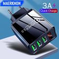 3A USB Fast Charge Charger Mobile Phone Charger with LED Display For iphone 12 Xiaomi 12 Adapter Portable Charger For Cell Phone.