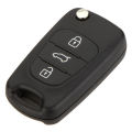 Replacement 3 Button Keyless Entry Remote Control Folding Flip Car Key Fob Shell Case Combo Compatible with i20 i30.