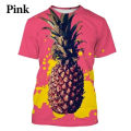 Fruit 3D printed T shirt fashion orange pineapple Men's Women's T-shirt hip-hop casual short-sleeved tshirt tees tops apparel. 