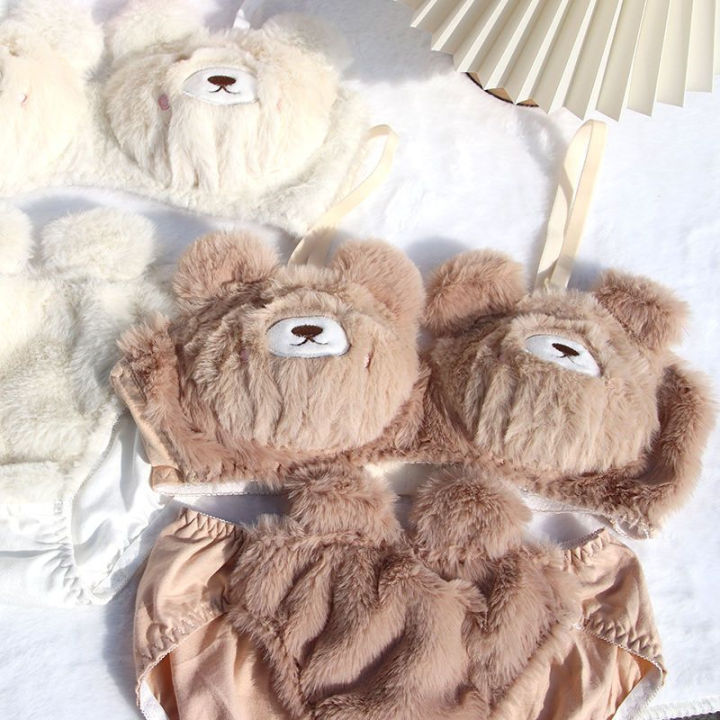 BruberryBe%20Winter%20Women%20Lingerie%20Sets%20Underwear%20Set%20Plush%20Soft%20Warm%20Bra%20Sets%20Girls'%20Lovely%20Bear%20Ropa%20Interior%20Femenina%20Lingery%20-%20Image%204