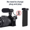 MAMEN Video Recording Microphone with ConyHair Windshield 3m Distance Cardioid Pickup for Camera Phone Livestream Vlog Interview.