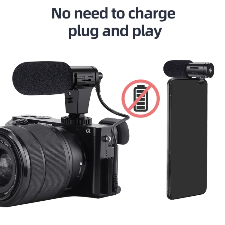 MAMEN%20Video%20Recording%20Microphone%20with%20ConyHair%20Windshield%203m%20Distance%20Cardioid%20Pickup%20for%20Camera%20Phone%20Livestream%20Vlog%20Interview%20-%20Image%202