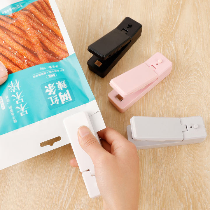 Mini USB Rechargeable Bag Sealer & Cutter 2-in-1 - Handheld Heat Sealer For Snacks, Pet Food, Plastic Bags (Pink) - View #9