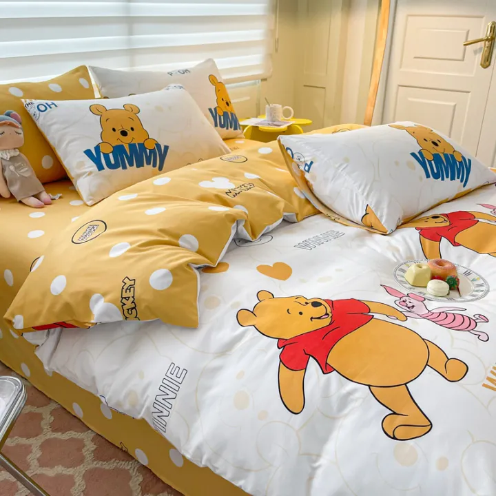 New%20Cartoon%20Skin-Friendly%20Four-Piece%20Set%20Student%20Dormitory%20Children's%20Household%20Bedding%20Quilt%20Cover%20Bed%20Sheet%20Fitted%20Sheet%20Wholesale%20-%20Image%204