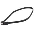 2x 50CM 3.0 III SATA3 7Pin Data Cable 6Gb/S SSD HDD Hard Disk Data Cord with Nylon Sleeved Premium Version(Black). 