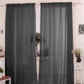 2Pcs Europe Solid White Yarn Curtain Voile Curtains Window Tulle Curtains For Living Room Modern Window Treatments Decoration. 