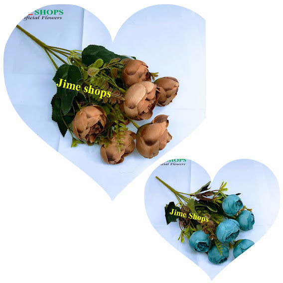 Artificial 7 laddhu flower bunches 12 inc long