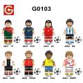 Soccer Player Minifigures Messi Ronaldo Football World Cup Star Players Action Figures, Building Blocks Toy For Legoes.