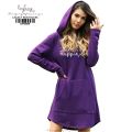 Hoodies Women Sweatshirt Dress Solid Autumn Winter Warm Loose Oversized Hoodie Female Pullover Long Length. 