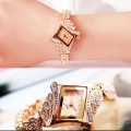 Rose Gold Tone Analog Watch Quartz Bracelets Watchs For Women.