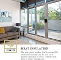 One Way Mirror Reflective Window Film Privacy UV Blocking Window Tint for Home Heat Control Glass Vinyl Self Adhesive Film. 