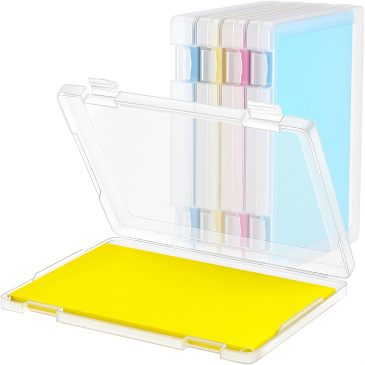 4 Pack A4 File Box Paper Storage Rack Document Protector for Magazines ...