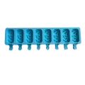 8-Hole Ice Cream Silicone Mold Chocolate Baking Soap Mould Colorful Geometric Lines Home Ice Cube Making Tray Container. 
