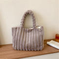 Fluffy Tote Bag Faux   Shoulder Purse Plush Handbag Winter Soft Fuzzy Top Handle Handbag Puffer Hobo Bag. 