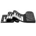 Portable 49-Key Flexible Silicone Roll Up Piano Folding Electronic Keyboard. 