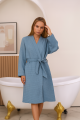 Women’s Muslin Cotton Bathrobe – Long Sleeve, Lightweight Waist-Tie Robe, Soft & Breathable, Perfect for Home, Spa & Beach Wear.