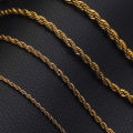 【Daily Necessities For Anyone Store】2/3/4/5mm Stainless Twisted Rope for Men Women,Wrist Christmas Gifts Jewelry,Length Adjustable. 