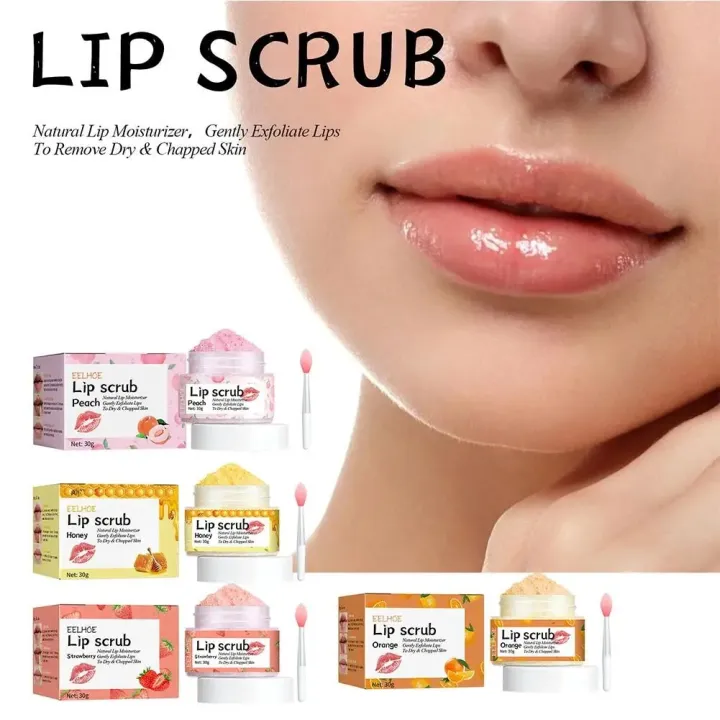 Peach%20Lip%20Scrub%20Exfoliating%20Lightening%20Fade%20Lip%20Lines%20Anti%20Dryness%20Removing%20Dead%20Skin%20Moisturizing%20Care%20Makeup%20Lip%20Care%20-%20Image%203