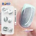BOKO Silver Cat Eye Magnetic Powder Bright White Glitter Nail Art 3D Effect for Manicure Design Fine Particles Pigment Dust. 