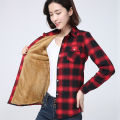 2023 Winter New Plus Thick Women's Warm Plaid Shirt Coat Lady Casual Fleece Velvet Jacket Tops Hot Women Clothes Outerwear. 