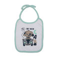 White Color Printed Cotton Washable Bibs For Baby. 